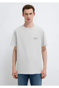 Mavi Logo Printed Gray T-Shirt Regular Fit / Normal Cut -70074 - Image 3