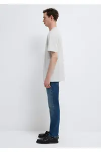 Mavi Logo Printed Gray T-Shirt Regular Fit / Normal Cut -70074 - Image 4