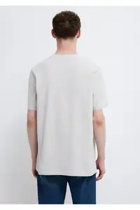Mavi Logo Printed Gray T-Shirt Regular Fit / Normal Cut -70074 - Image 5