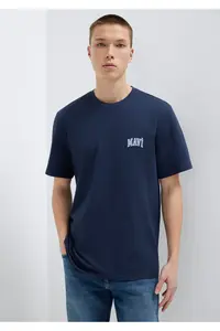 Mavi Logo Printed Navy Blue T-Shirt Regular Fit / Normal Cut -70497 - Image 2