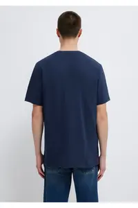 Mavi Logo Printed Navy Blue T-Shirt Regular Fit / Normal Cut -70497 - Image 5