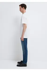 Mavi Logo Printed White T-Shirt Regular Fit / Normal Cut -620 - Image 5
