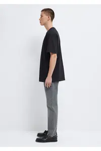 Mavi Logo Printed Black T-Shirt Loose Fit -900 - Image 4