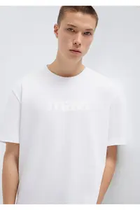 Mavi Logo Printed White T-Shirt Loose Fit -620