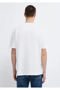 Mavi Logo Printed White T-Shirt Loose Fit -620 - Image 5
