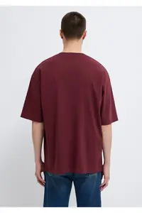 Mavi Printed Claret Red T-Shirt Oversize / Wide Cut -70396 - Image 5