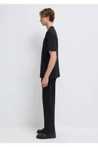 Mavi Pro Logo Printed Black T-Shirt Loose Fit -900 - Image 4