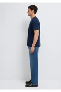 Mavi Istanbul Printed Navy Blue T-Shirt Regular Fit / Normal Cut -70497 - Image 4