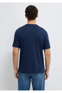 Mavi Istanbul Printed Navy Blue T-Shirt Regular Fit / Normal Cut -70497 - Image 5