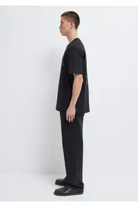Mavi Logo Back Printed Black T-Shirt Loose Fit / Loosely Comfortable Cut -900 - Image 4