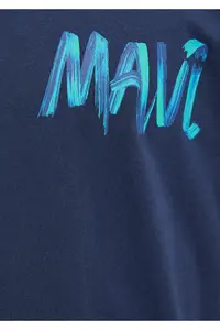 Mavi Printed Navy Blue T-Shirt Loose Fit / Loose Fit -70490 - Image 7