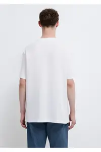 Mavi Printed White T-Shirt Loose Fit -620 - Image 5