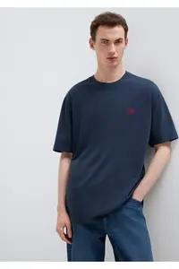 Mavi 2 Pack Seal Logo Embroidered Men's T-Shirt Loose Fit / Loose Comfortable Cut -620 - Image 2
