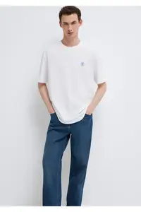 Mavi 2 Pack Seal Logo Embroidered Men's T-Shirt Loose Fit / Loose Comfortable Cut -620 - Image 3