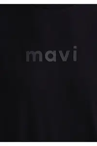 Mavi Logo Printed Black T-Shirt Regular Fit / Normal Cut -900 - Image 7