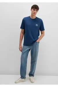 Mavi MJ Logo Printed T-Shirt Loose Fit -89287 - Image 2