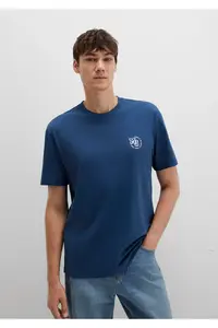Mavi MJ Logo Printed T-Shirt Loose Fit -89287 - Image 3