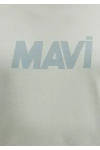 Mavi Logo Printed Green T-Shirt Regular Fit / Normal Cut -83995 - Image 7