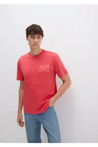 Mavi 1991 Printed Pink T-Shirt Loose Fit -71079