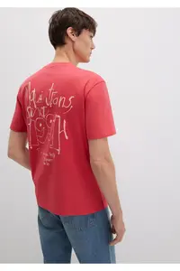 Mavi 1991 Printed Pink T-Shirt Loose Fit -71079 - Image 2