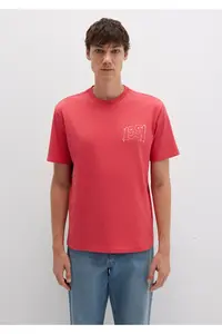 Mavi 1991 Printed Pink T-Shirt Loose Fit -71079 - Image 4