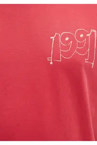 Mavi 1991 Printed Pink T-Shirt Loose Fit -71079 - Image 7