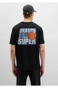 Mavi Dragon Ball Printed Black T-Shirt Loose Fit -900 - Image 5