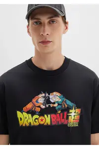 Mavi Dragon Ball Printed Black T-Shirt Loose Fit -900 - Image 6