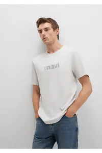 Mavi Logo Printed Gray T-Shirt Regular Fit / Normal Cut -80192 - Image 2