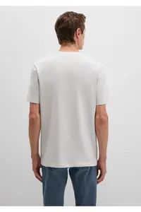 Mavi Logo Printed Gray T-Shirt Regular Fit / Normal Cut -80192 - Image 4