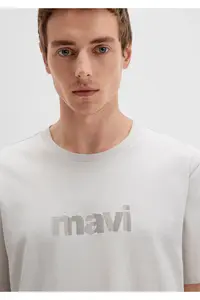 Mavi Logo Printed Gray T-Shirt Regular Fit / Normal Cut -80192 - Image 5