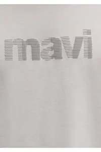 Mavi Logo Printed Gray T-Shirt Regular Fit / Normal Cut -80192 - Image 6