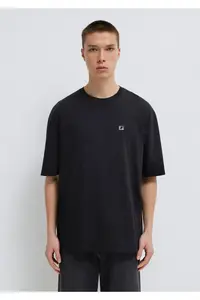 Mavi Pro Black Basic T-Shirt Relaxed Fit / Comfortable Cut -900 - Image 3