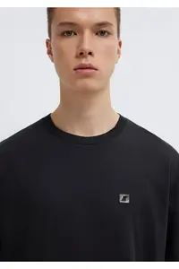 Mavi Pro Black Basic T-Shirt Relaxed Fit / Comfortable Cut -900 - Image 6
