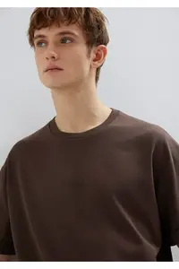 Mavi Logo Brown Basic T-Shirt Relaxed Fit -70251