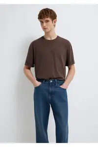 Mavi Logo Brown Basic T-Shirt Relaxed Fit -70251 - Image 2