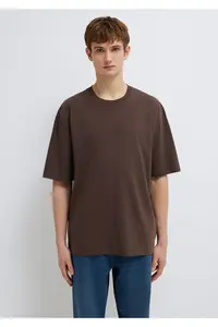 Mavi Logo Brown Basic T-Shirt Relaxed Fit -70251 - Image 4