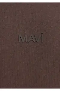 Mavi Logo Brown Basic T-Shirt Relaxed Fit -70251 - Image 8