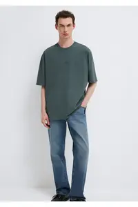 Mavi Logo Green Basic T-Shirt Relaxed Fit -71598 - Image 2