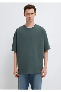 Mavi Logo Green Basic T-Shirt Relaxed Fit -71598 - Image 4
