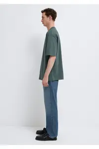 Mavi Logo Green Basic T-Shirt Relaxed Fit -71598 - Image 5