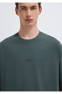 Mavi Logo Green Basic T-Shirt Relaxed Fit -71598 - Image 7