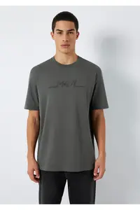 Mavi Printed Anthracite T-Shirt Loose Fit -70088 - Image 3