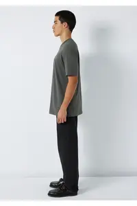Mavi Printed Anthracite T-Shirt Loose Fit -70088 - Image 4