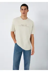 Mavi Printed Beige T-Shirt Loose Fit / Loose Fit -70144