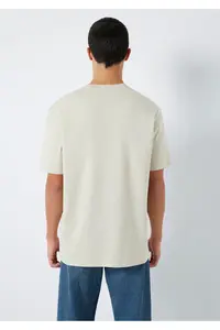 Mavi Printed Beige T-Shirt Loose Fit / Loose Fit -70144 - Image 5