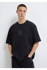 Mavi Logo Printed Black T-Shirt Relaxed Fit -900