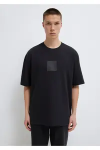 Mavi Logo Printed Black T-Shirt Relaxed Fit -900 - Image 3