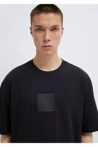 Mavi Logo Printed Black T-Shirt Relaxed Fit -900 - Image 6