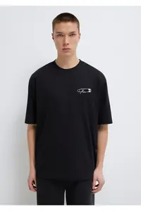 Mavi Printed Black T-Shirt Relaxed Fit -900 - Image 3